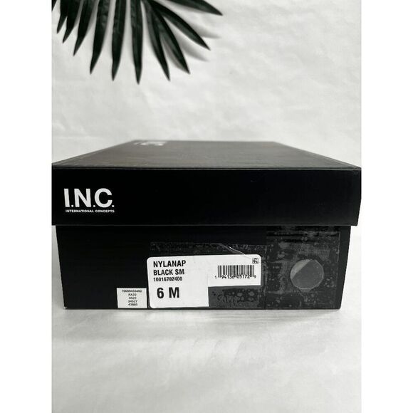 INC International Concepts Women's Nylana Chain Espadrille Sandals - Black 6M - Picture 5 of 7